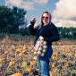 Julia Miller in the pumpkin patch at the Afton Apple Orchard