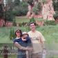 Elly, Chris, and Michael Weber in Garden of the Gods Park in Colorado Springs, CO