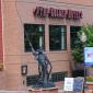 A sculpture in front of the Golden Hotel in Golden, CO