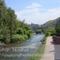 Clear Creek with Coors in the background in Golden, CO