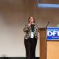 Representative Diane Loeffler addresses the SD59 convention afte