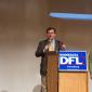 DFL Party Chair Brian Melendez addresses the SD59 convention
