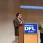 DFL Party Chair Brian Melendez addresses the SD59 convention