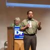 Congressman Keith Ellison talks at the SD59 convention