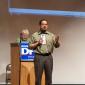 Congressman Keith Ellison talks at the SD59 convention