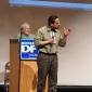 Congressman Keith Ellison talks at the SD59 convention