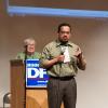 Congressman Keith Ellison talks at the SD59 convention
