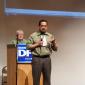 Congressman Keith Ellison talks at the SD59 convention