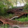A stairway leading from street level down to the banks of the Mississippi River near Franklin Avenue.