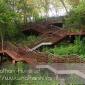 A stairway leading from street level down to the banks of the Mississippi River near Franklin Avenue.