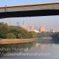 The Dartmouth I-94 bridge over the Mississippi River frames downtown Minneapolis.