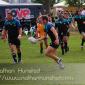 Rugby players at Irish Fest