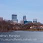 Dowtown Minneapolis as seen from Lake of the Isles.