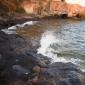 Waves crashing on Lake Superior