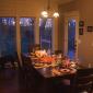 The dinner table in ambient light.
