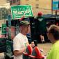 Rep. Jim Davnie and a paradegoer at Twin Cities Pride.