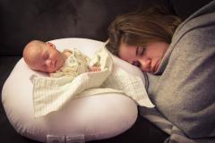 Sleeping mother and daughter