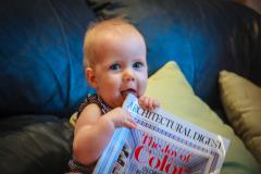 Sonja devouring literature