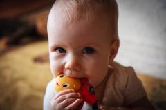 Sonja with her mouth full